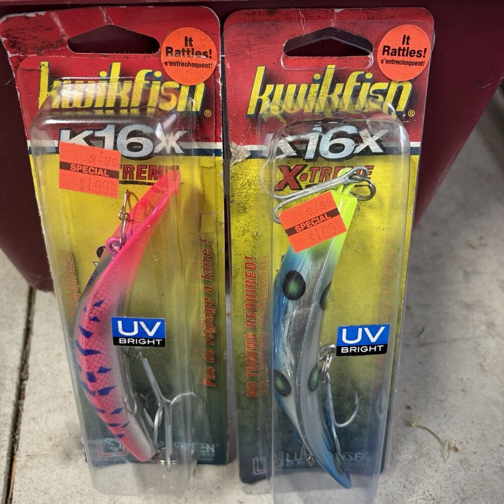 Lot 2 Luhr Jensen Kwikfish K16X X-Treme Rattle Salmon Steelhead UV Lures NEW